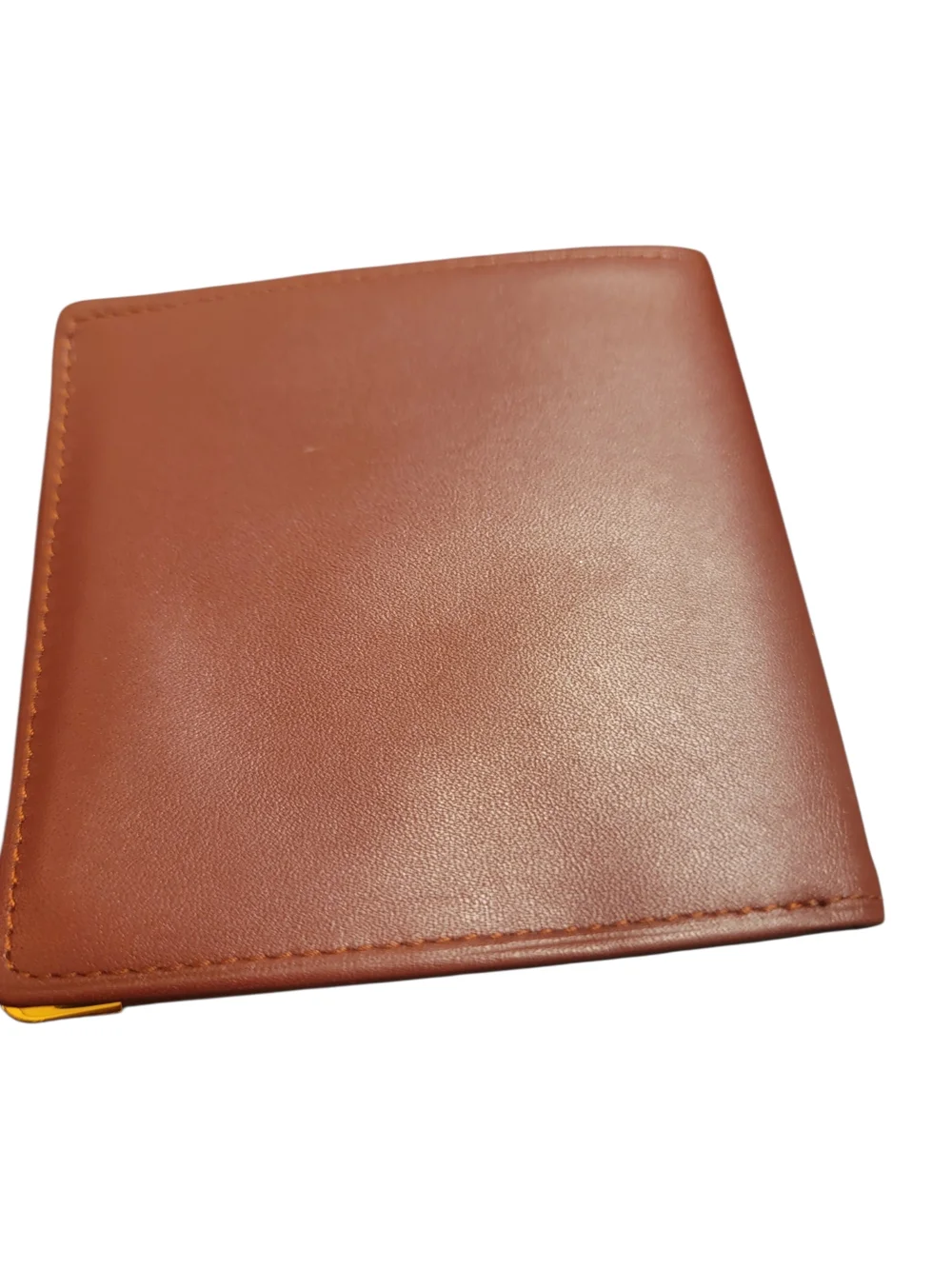Cartier Brown Leather Card Holder with Gold Corner Caps